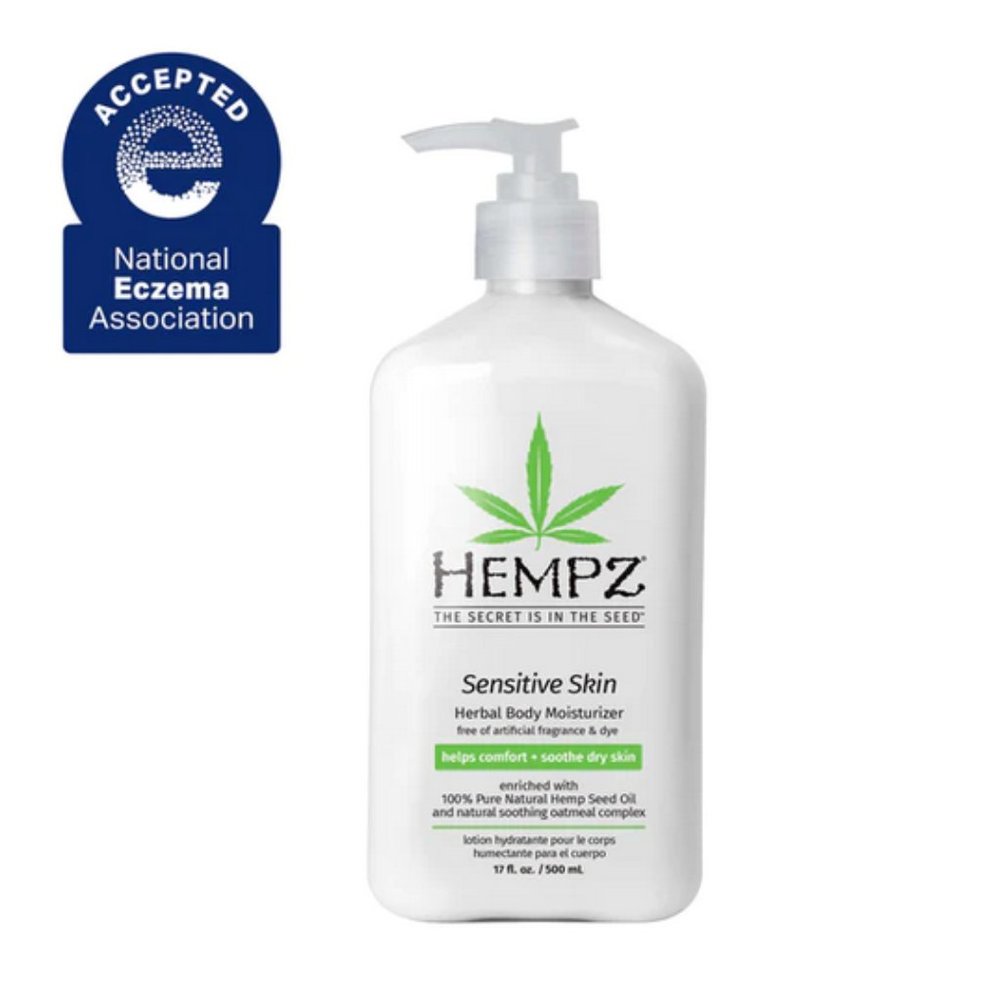 Hempz Vegan Sensitive Skin Herbal Body Moisturizer 17oz Eczema